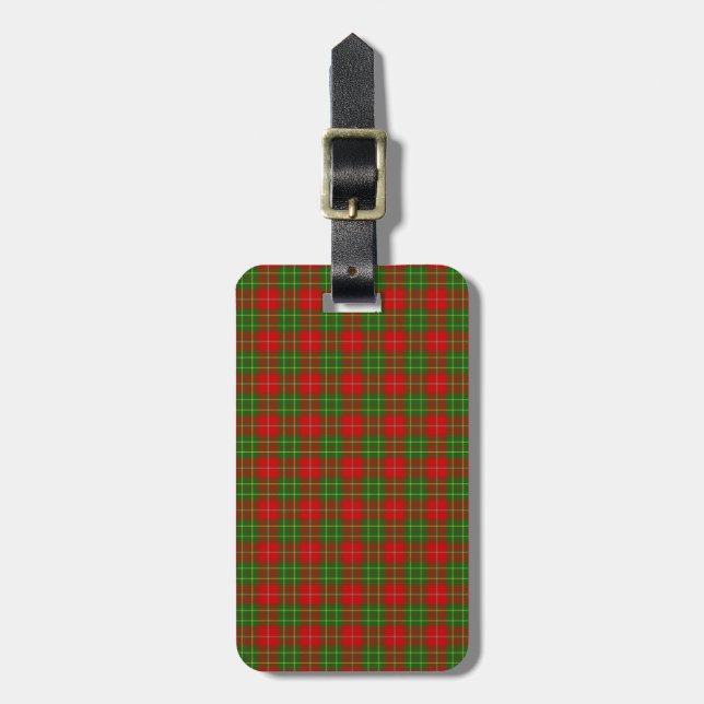 Clan Burnett Tartan Luggage Tag (Front Vertical)