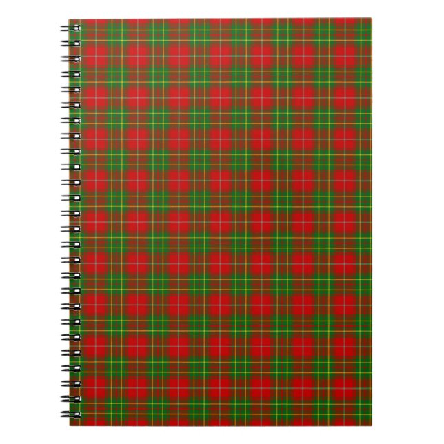 Clan Burnett Tartan Notebook (Front)