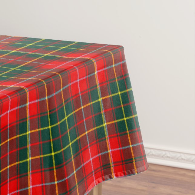 Clan Burnett Tartan Plaid Pattern Tablecloth (In Situ)