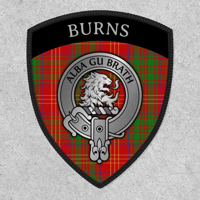 Clan Burns [EDIT] Tartan & Alba Gu Brath Crest Patch (Front)