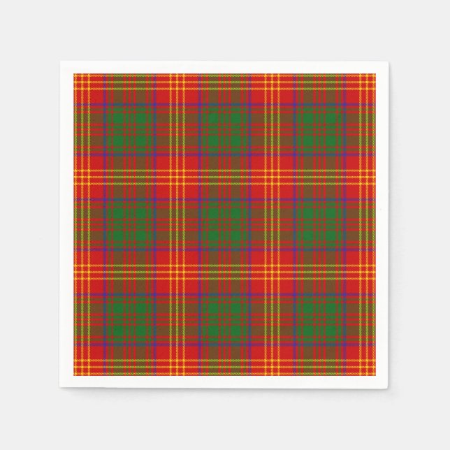 Clan Burns Tartan Paper Napkins (Front)