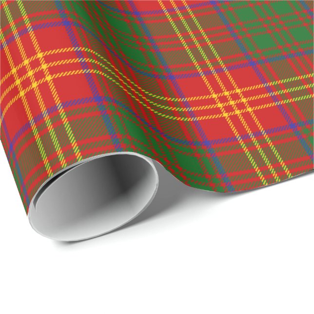 Clan Burns Tartan Plaid Pattern Wrapping Paper (Roll Corner)