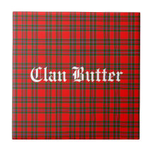 Clan Butter Tartan and Custom Text