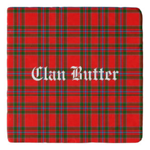 Clan Butter Tartan and Custom Text Trivet