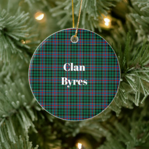Clan Byres Tartan Ceramic Ornament