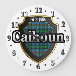 Clan Calhoun Tartan Scottish Dream Clock