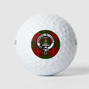 Clan Cameron Crest Badge & Tartan Golf Balls