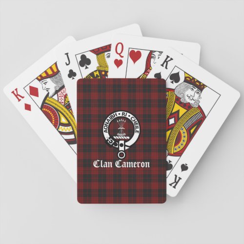 Clan Cameron Crest Badge  Tartan  Playing Cards