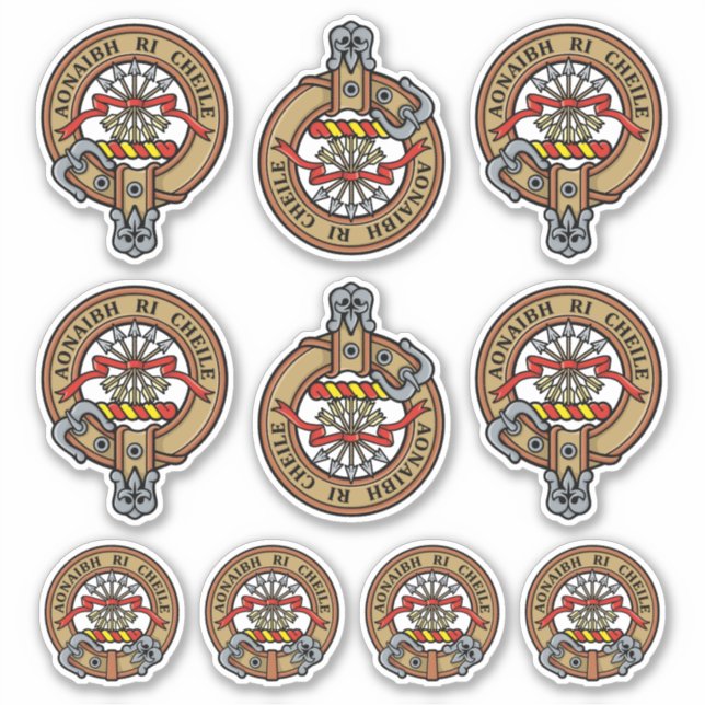 Clan Cameron Crest Sticker Set (Front)