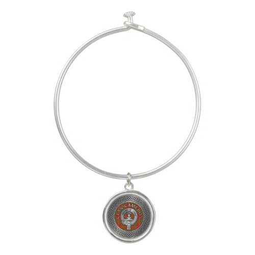 Clan Cameron Crest  Tartan Knot Bangle Bracelet