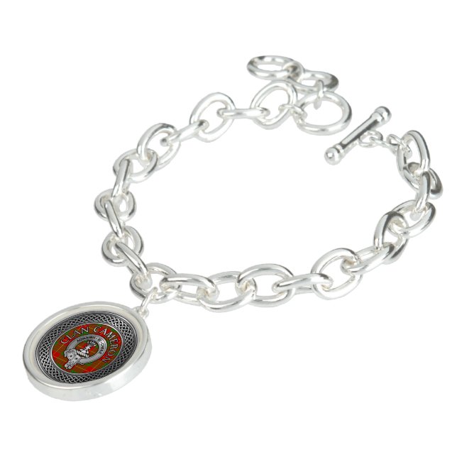 Clan Cameron Crest & Tartan Knot Bracelet (Side)
