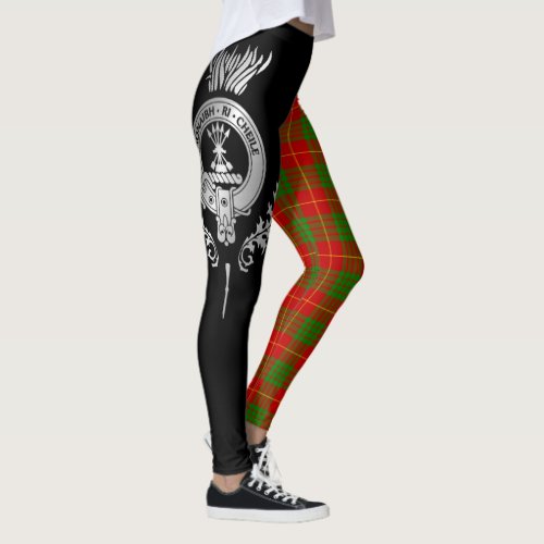 Clan Cameron Crest  Tartan Leggings