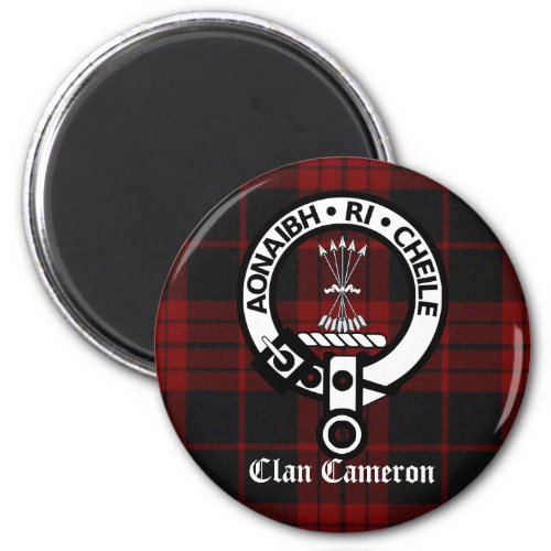 Clan Cameron Crest  Tartan Magnet