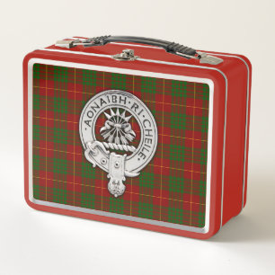 Clan Cameron Crest & Tartan Metal Lunch Box