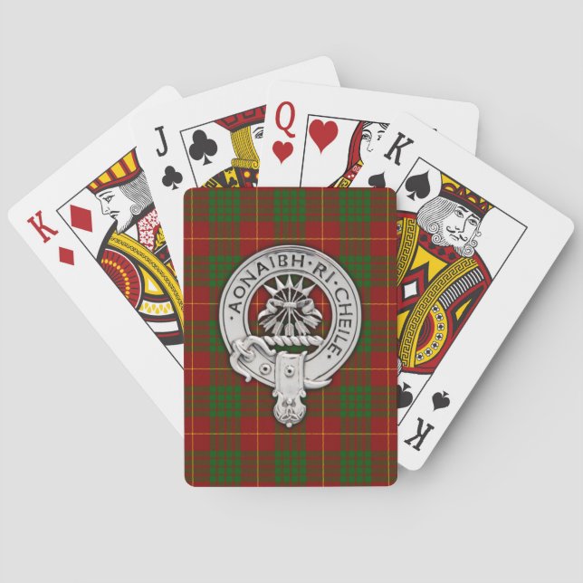 Clan Cameron Crest & Tartan Poker Cards (Back)