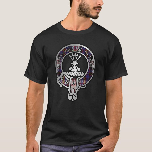 Clan Cameron Erracht Dress Tartan Crest T-Shirt (Front)