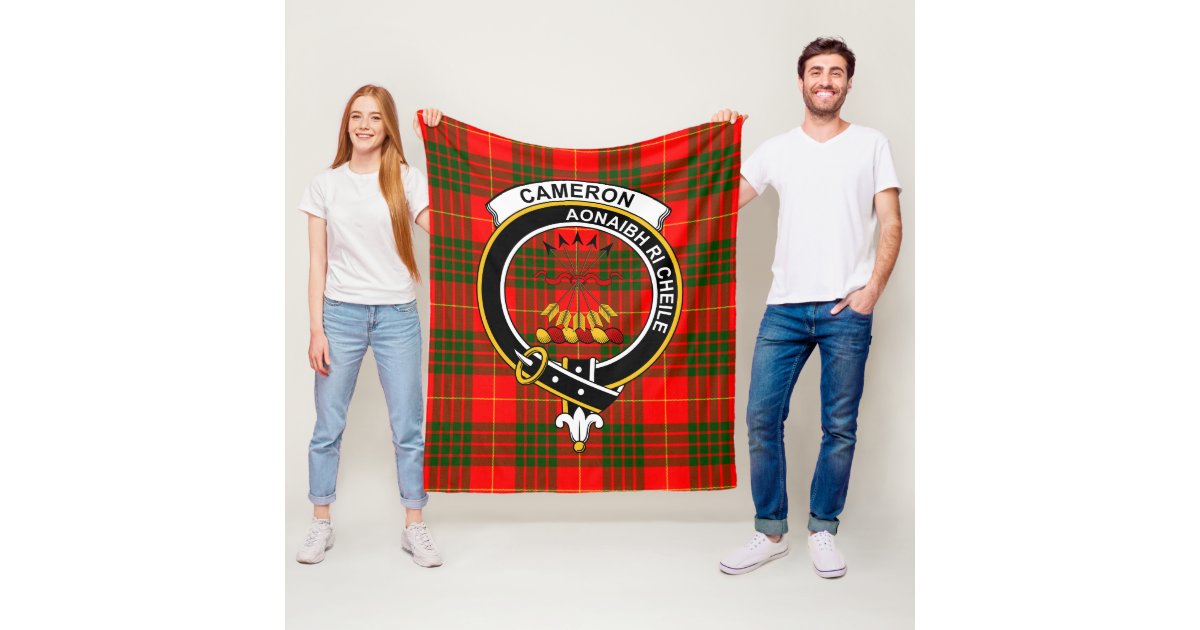 Clan Cameron Modern Tartan Plaid Fleece Blanket | Zazzle