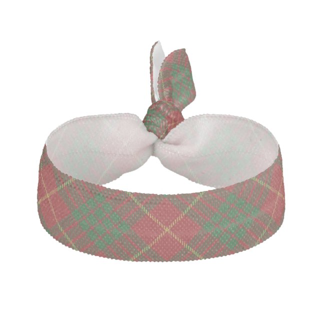 Clan Cameron Scottish Accents Green Red Tartan Hair Tie (Front)