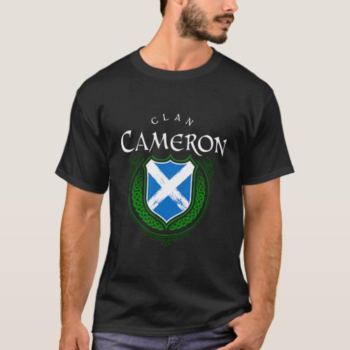 Clan Cameron Surname Scottish Clan Scotland Flag S T_Shirt