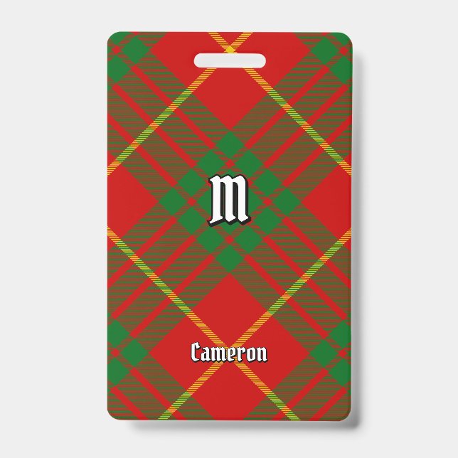Clan Cameron Tartan Badge (Front)