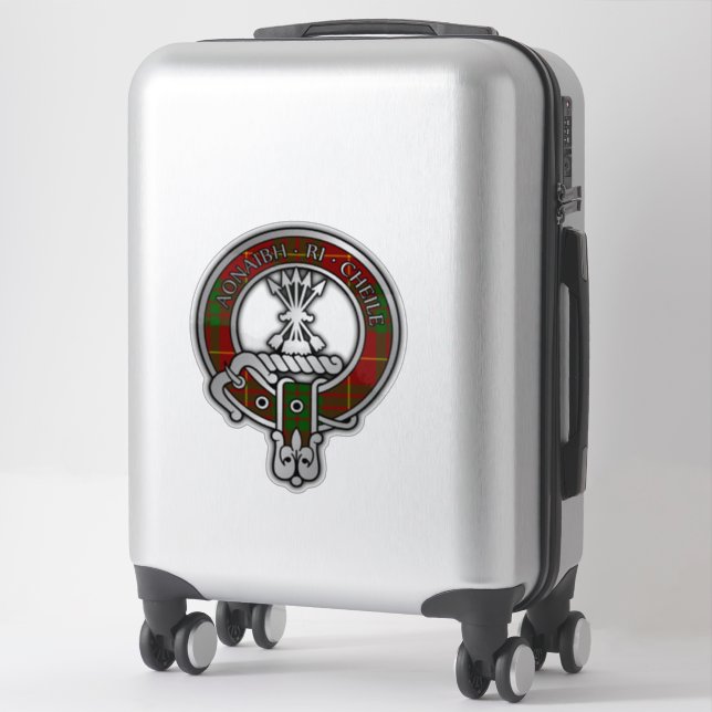 Clan Cameron Tartan Crest Sticker (Suitcase)