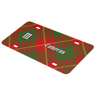 Clan Cameron Tartan License Plate