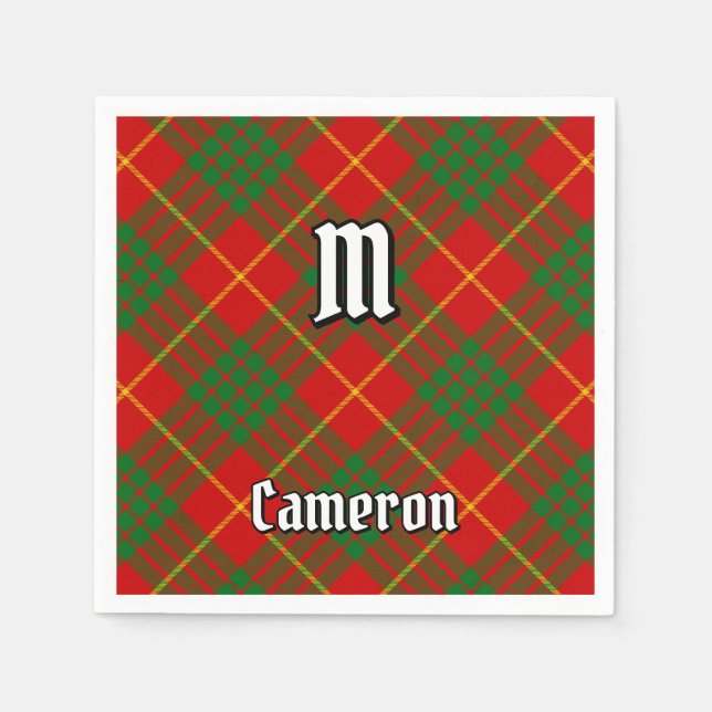 Clan Cameron Tartan Napkins (Front)