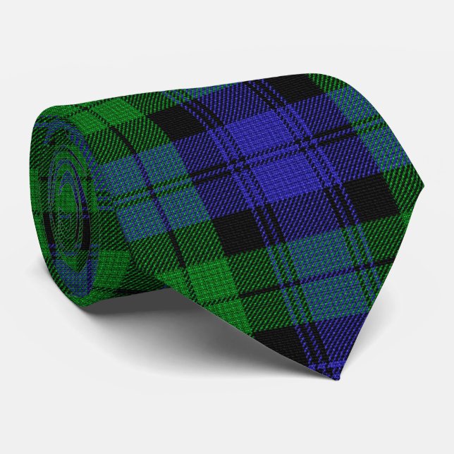 Clan Campbell Black Watch Scottish Tartan Neck Tie (Rolled)