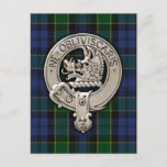 Clan Campbell Crest &amp; Breadalbane Tartan Postcard