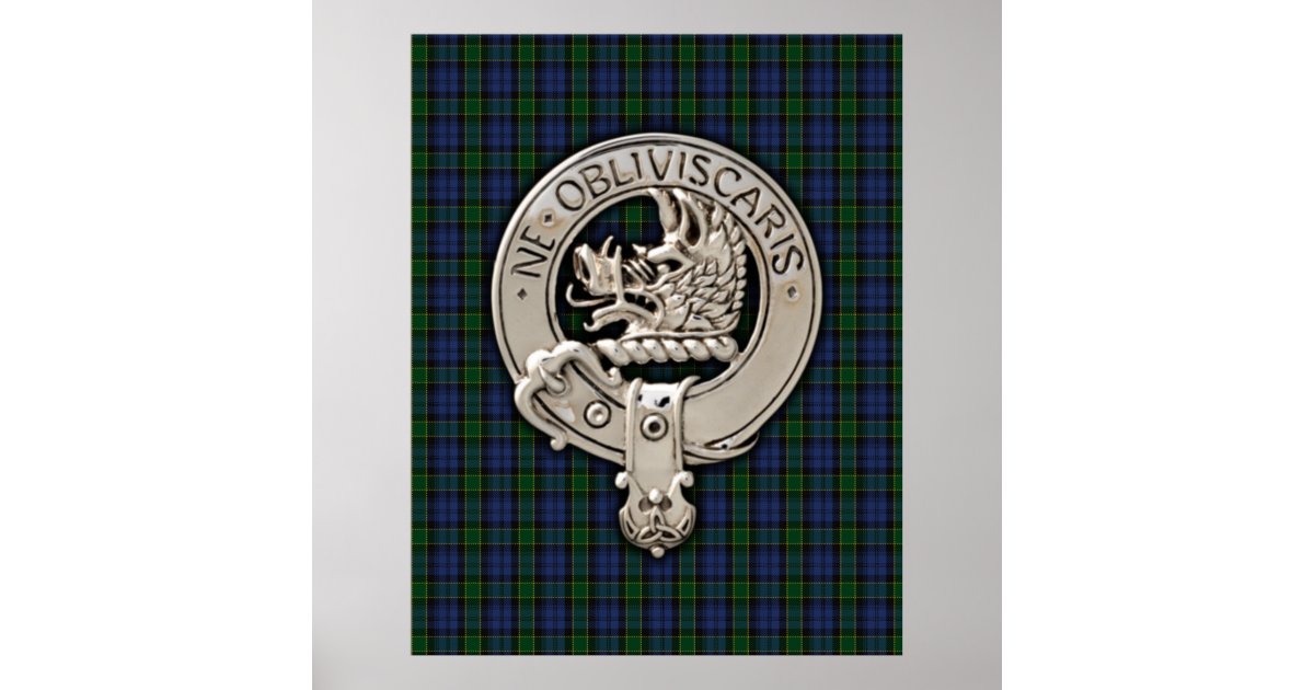 Campbell of Breadalbane Ancient Tartan Crest Polo Shirt - Thistle Black Style