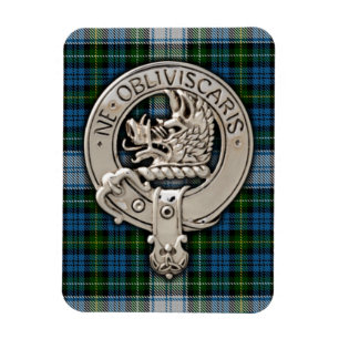 Clan Campbell Crest & Dress Tartan Magnet