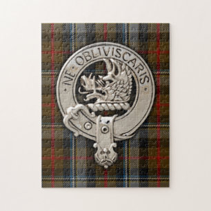 Clan Campbell Crest & Hunting Tartan Jigsaw Puzzle