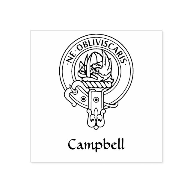 Clan Campbell Crest Rubber Stamp (Imprint)