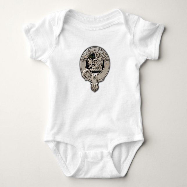 Clan Campbell Crest & Tartan Baby Bodysuit (Front)