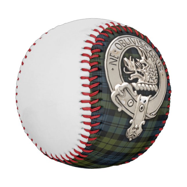 Clan Campbell Crest & Tartan Baseball (Angled)