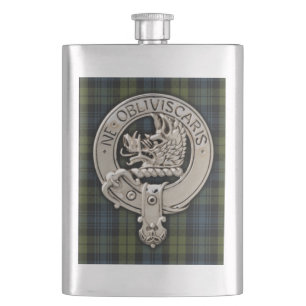 Clan Campbell Crest & Tartan Flask