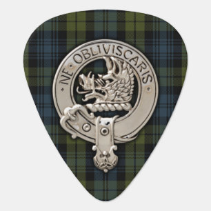 Clan Campbell Crest & Tartan Guitar Pick