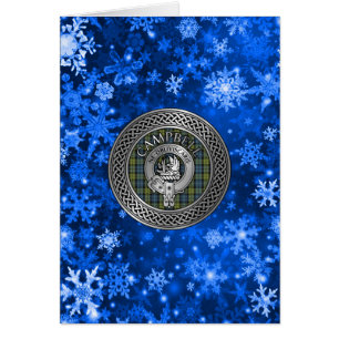 Clan Campbell Crest & Tartan Knot Cards