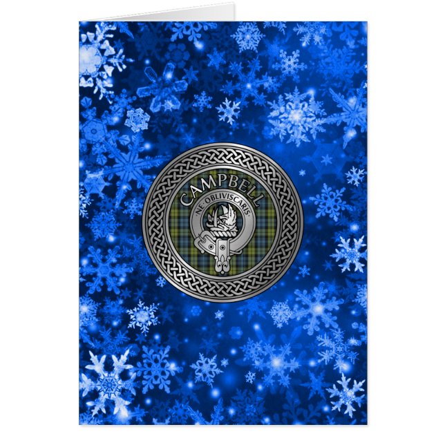 Clan Campbell Crest & Tartan Knot Cards (Front)