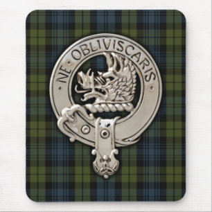 Clan Campbell Crest & Tartan Mouse Pad