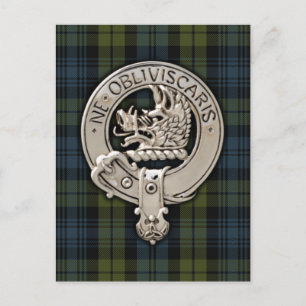 Clan Campbell Crest & Tartan Postcard