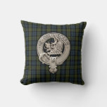 Clan Campbell Crest &amp; Tartan Throw Pillow