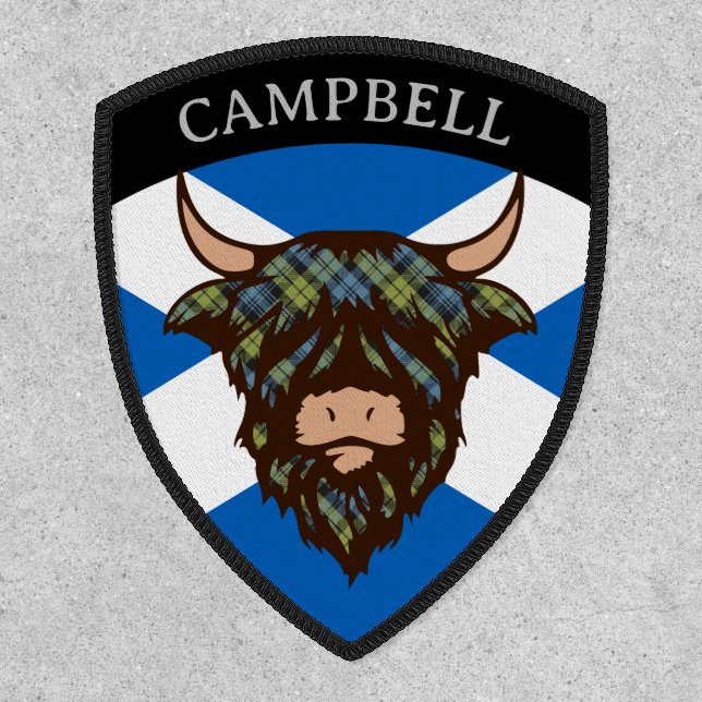 Clan Campbell [EDIT] Tartan Coo Patch (Front)