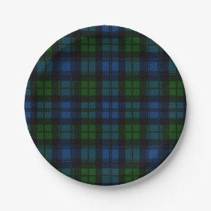 Clan Campbell Military Tartan Paper Plates