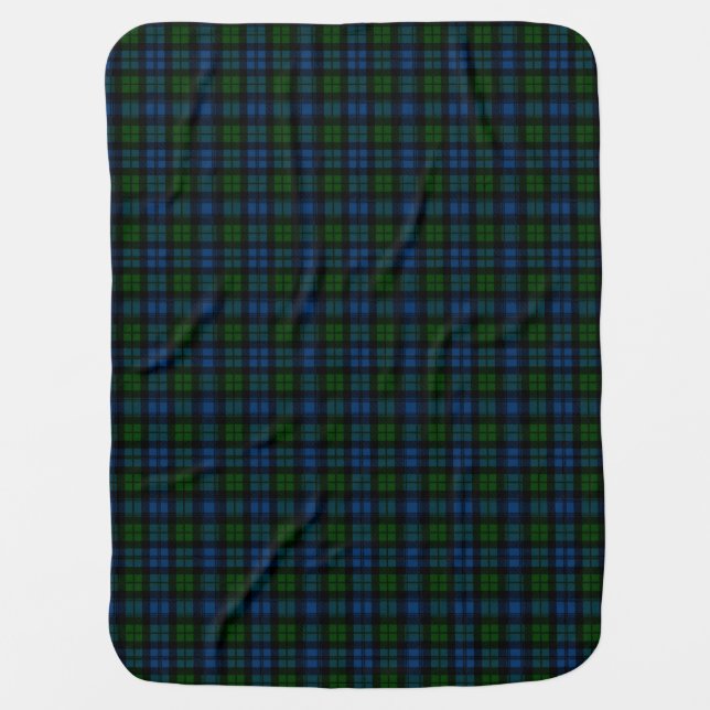 Clan Campbell Military Tartan Swaddle Blanket (Front)
