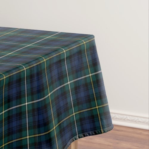 Clan Campbell Navy Blue and Green Scottish Tartan Tablecloth
