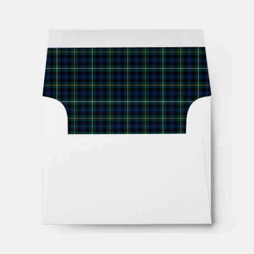 Clan Campbell of Argyll Tartan Navy Blue Plaid Envelope