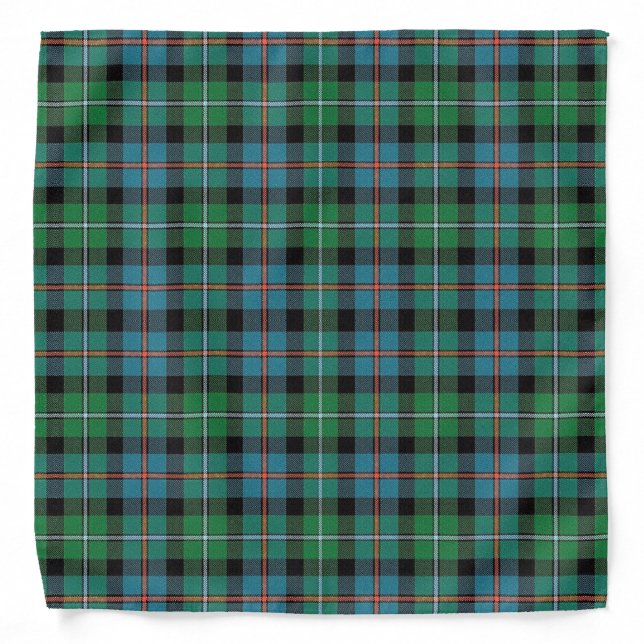 Clan Campbell of Cawdor Tartan Scottish Tartan Bandana (Front)