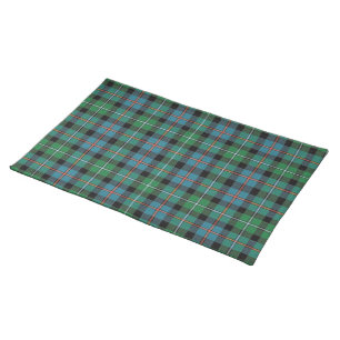 Clan Campbell of Cawdor Teal Blue Tartan Plaid  Cloth Placemat