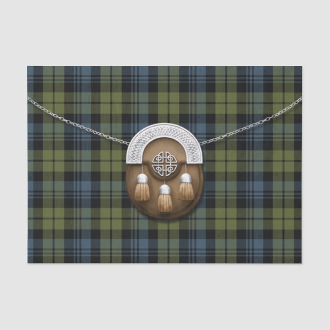 Clan Campbell Tartan And Sporran Tissue Paper (Front)